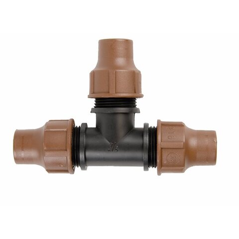 Rain Bird BF-32 lock 16х16х16 тройник компрессионный для капельных линий Rain Bird BF-32 lock 16х16х16 тройник компрессионный для капельных линий