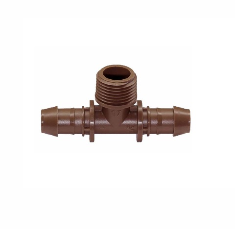 Rain Bird XFF-TMA-050 тройник для капельной линии 17х1/2"НРх17, коричневый Rain Bird XFF-TMA-050 тройник для капельной линии 17х1/2"НРх17, коричневый